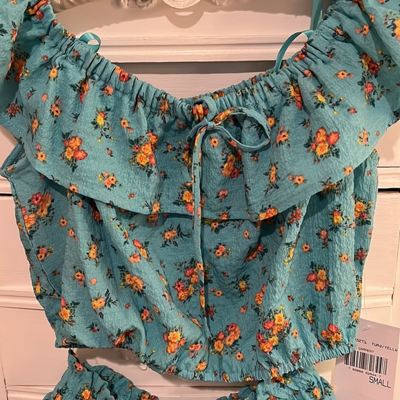 City Vibe Turquoise Matching Skirt Set Barbie Women Small - Picture 3 of 4